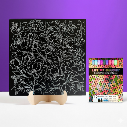 Metal Poster Painting Kit - Peonies