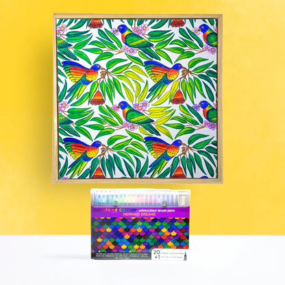 Canvas and Frame Painting Kit - Lorikeets