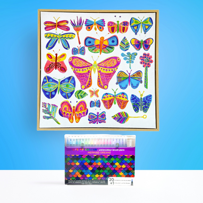 Canvas and Frame Painting Kit - Butterflies