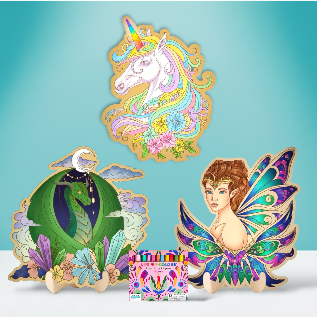 Mythical Painting Kit  - Dragon, Unicorn and Fairy