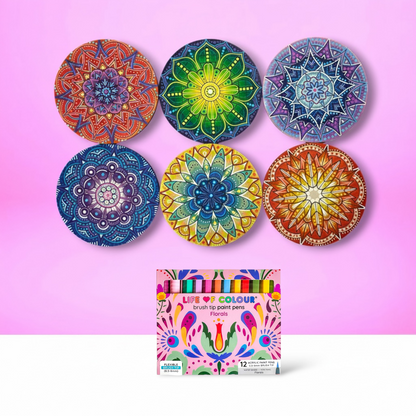 Life of Colour Mini Mandala Painting Kit Bundle of 6