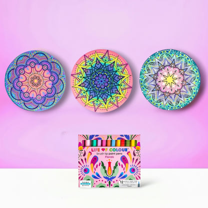 Life of Colour Mini Mandala Painting Kit Bundle of 3 (Group 1)