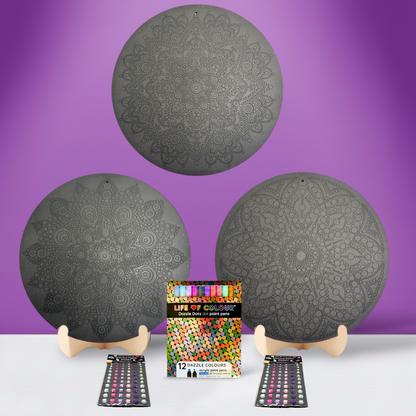 Dot Mandala Painting Kit - Bundle of 3 (Leo, Pegasus and Aquila)