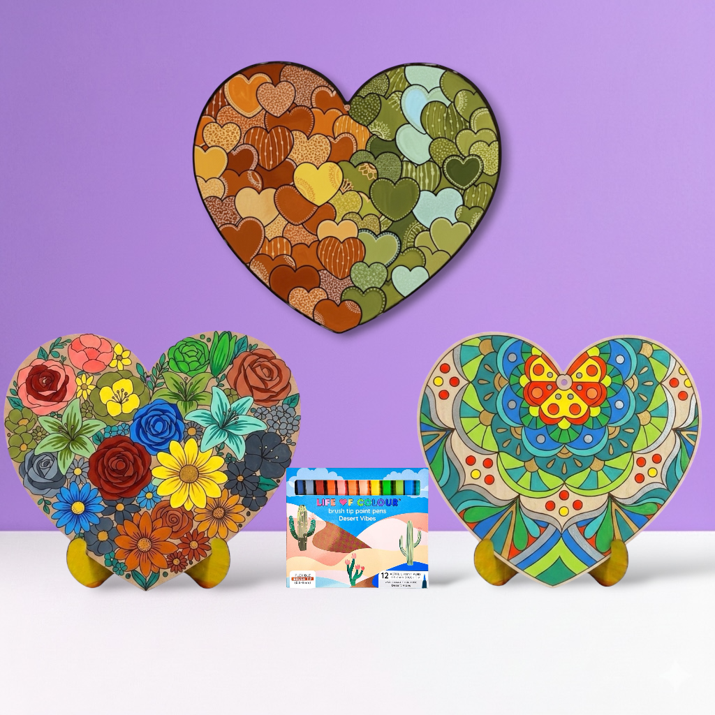 Heart Painting Kit - Bundle of 3 Hearts