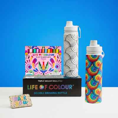 Doodle Drinking Bottle Painting Kit - Zendoodle Design