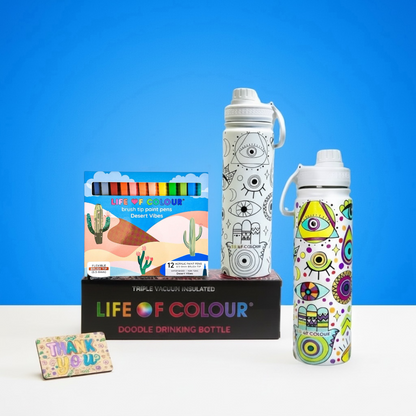 Doodle Drinking Bottle Painting Kit - Mystical Design