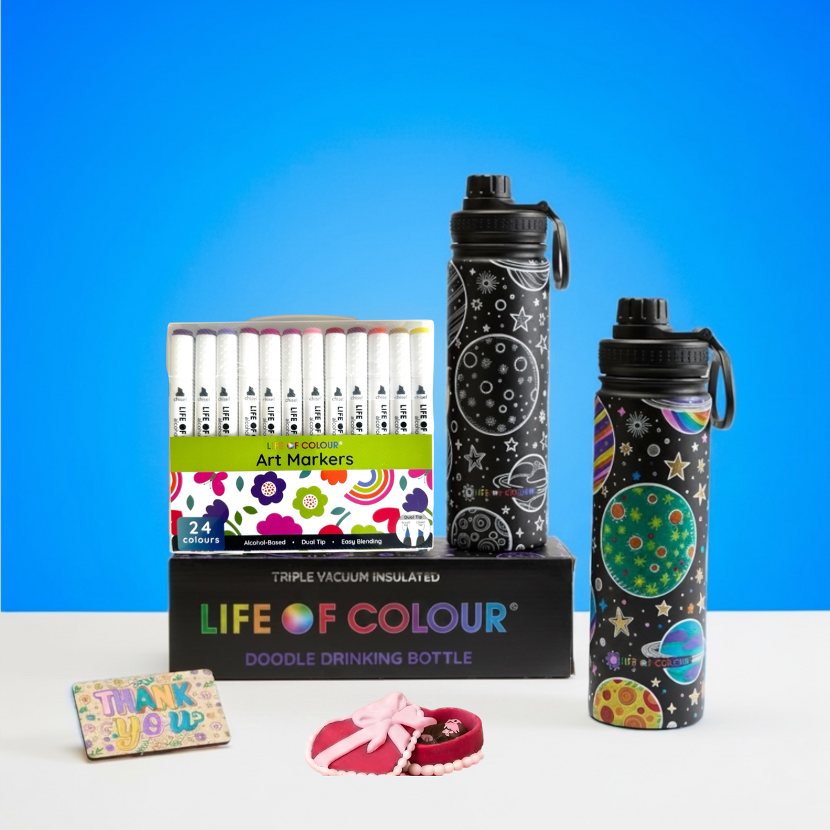 Doodle Drinking Bottle Painting Kit - Space Design