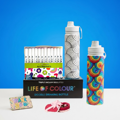 Doodle Drinking Bottle Painting Kit - Zendoodle Design