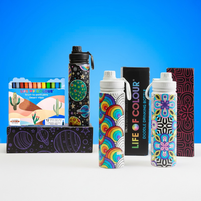 Doodle Drinking Bottle Painting Kit - Bundle of 3