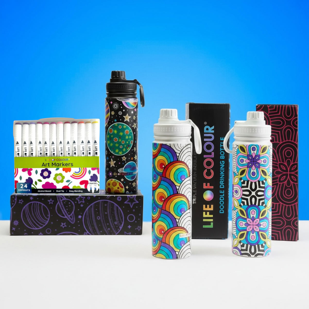 Doodle Drinking Bottle Painting Kit - Bundle of 3