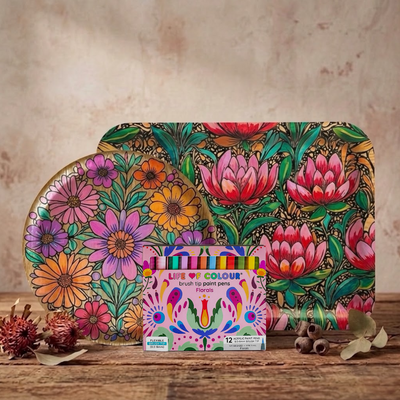 DIY Wooden Tray Kit Bundle - Daisies and Proteas