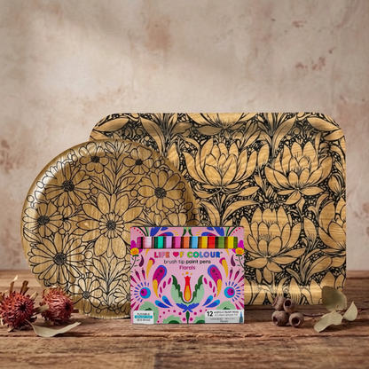 DIY Wooden Tray Kit Bundle - Daisies and Proteas