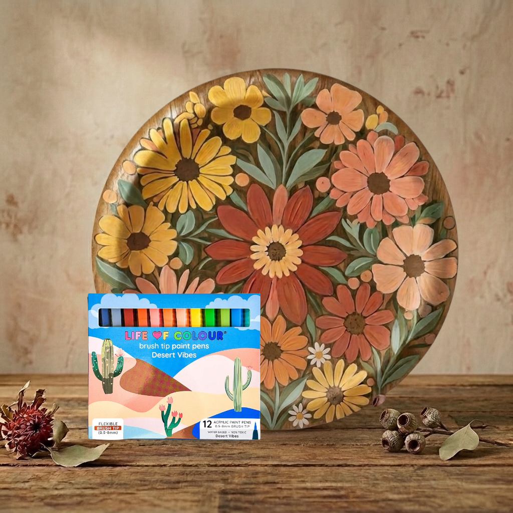 DIY Wooden Tray Kit - Daisies