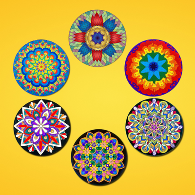 Life of Colour Mega Mandala Painting Kit - Bundle of 6 NO PENS