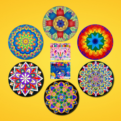 Life of Colour Mega Mandala Painting Kit - Bundle of 6