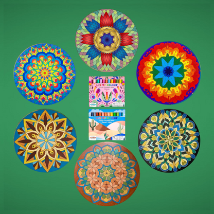 Life of Colour Mega Mandala Painting Kit - Bundle of 6