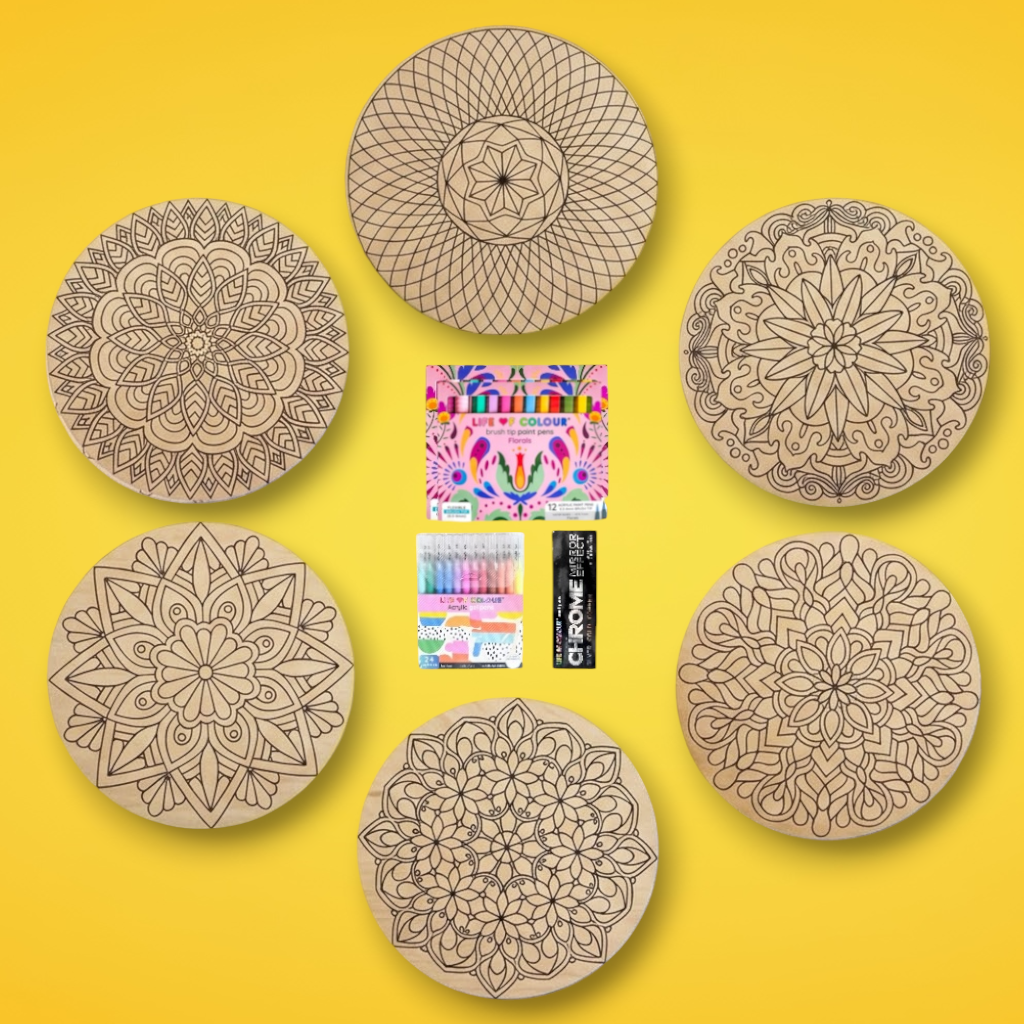 Life of Colour Mega Mandala Painting Kit - Bundle of 6