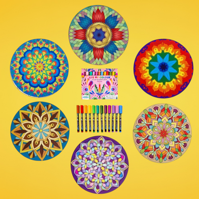 Life of Colour Mega Mandala Painting Kit - Bundle of 6