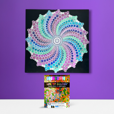 Metal Poster Painting Kit - Spiral Dot