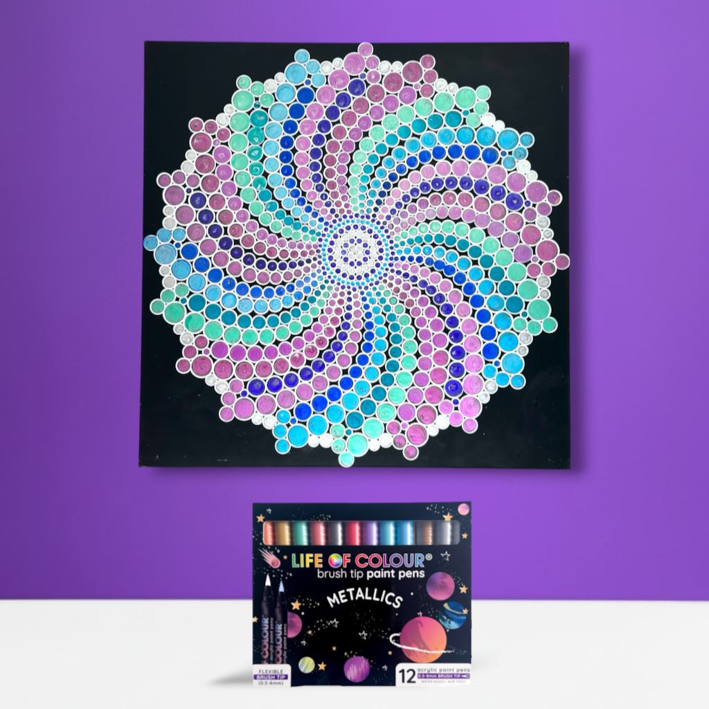 Metal Poster Painting Kit - Spiral Dot