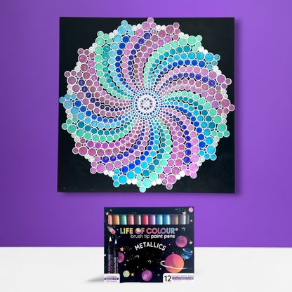 Metal Poster Painting Kit - Spiral Dot