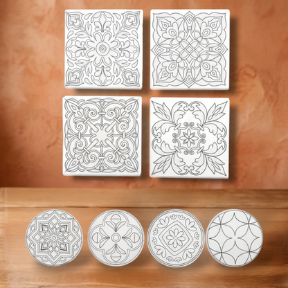 Ceramic Tiles and Coasters Painting Kit