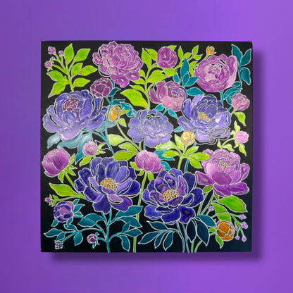 Metal Poster Painting Kit - Peonies