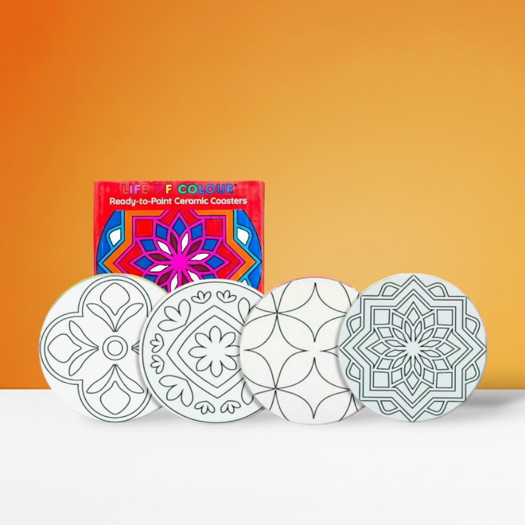 Ceramic Coaster Painting Kit (No Pens)