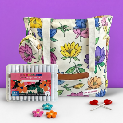 DIY Doodle Bag - Peony Bloom