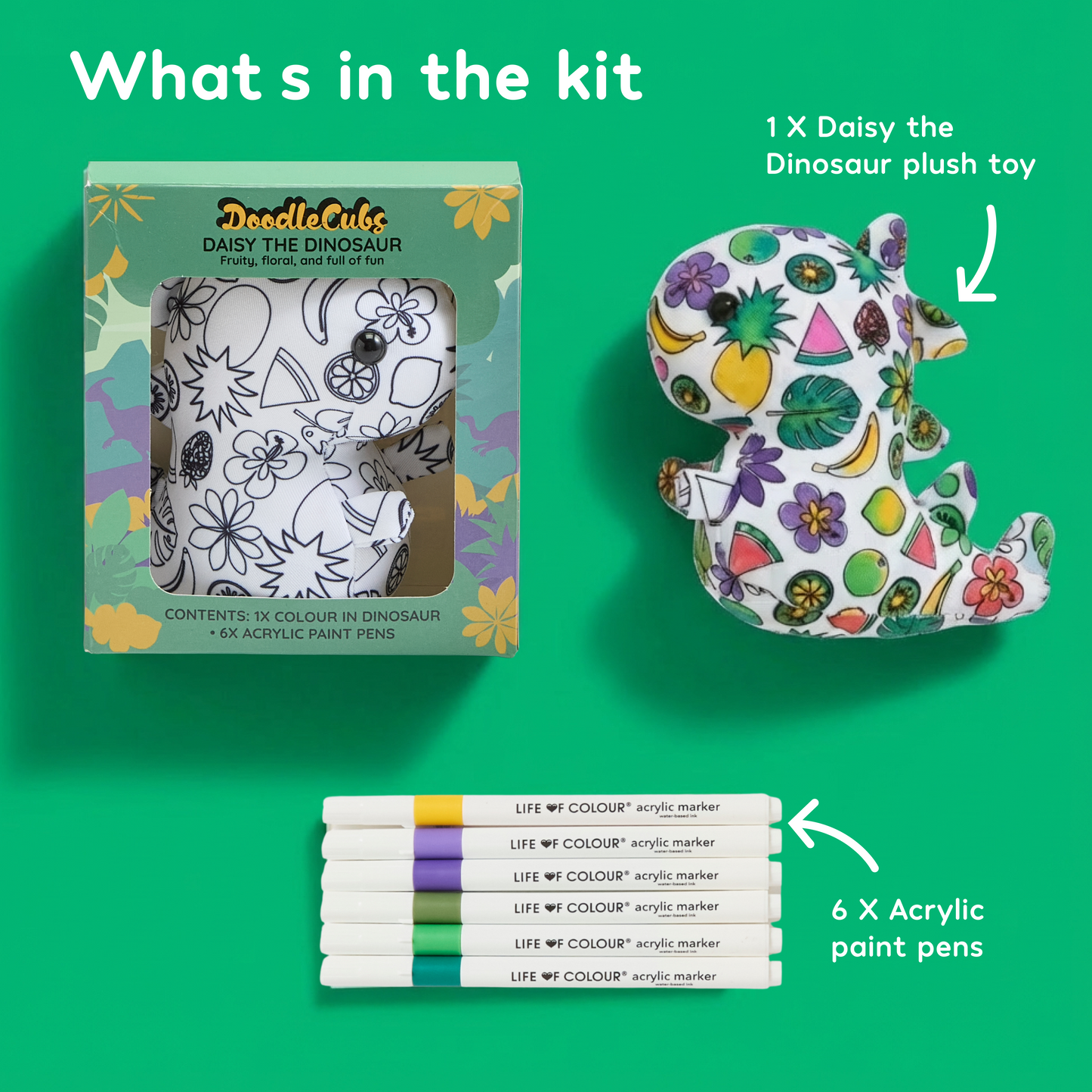 DIY Doodlecubs - Daisy the Dinosaur