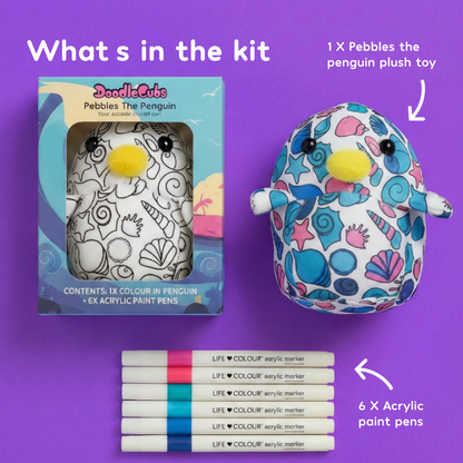 DIY Doodle Cubs - Pebbles the Penguin