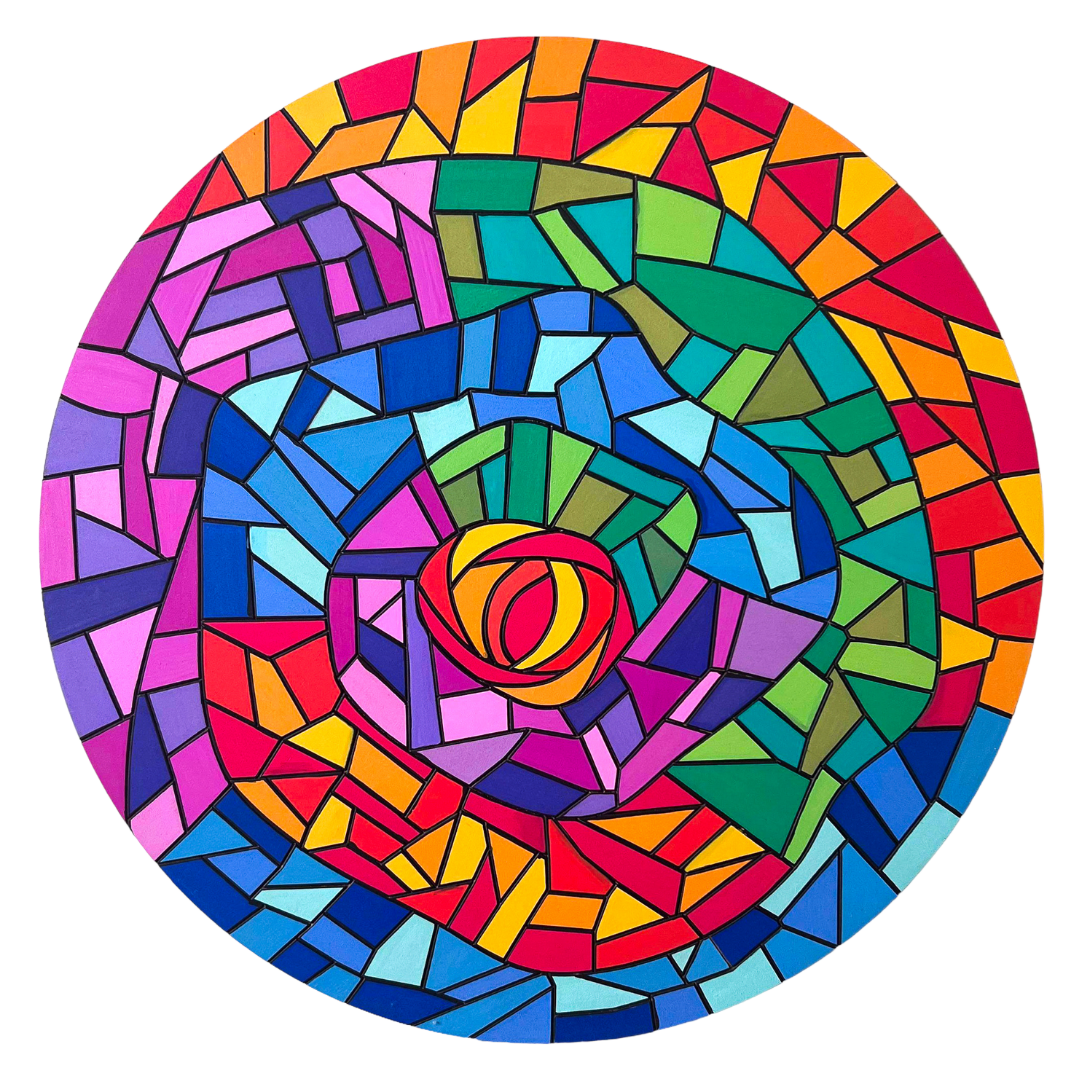 Life of Colour Mosaic Painting Kit - Rose with Acrylic markers