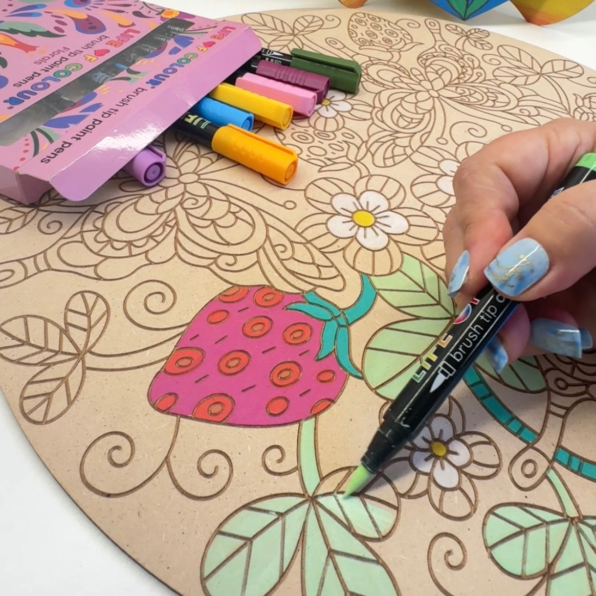 Flower Painting Bundle - Happy Garden, Golden Blooms and Strawberry Fields