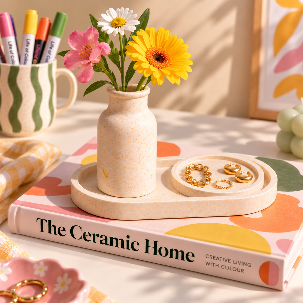 Jesmonite® x Life of Colour Creative Kit - Vase and Trinket Set