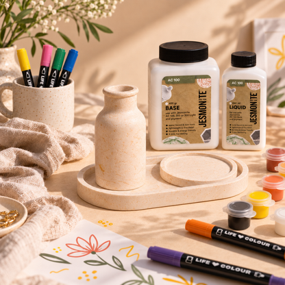 Jesmonite® x Life of Colour Creative Kit - Vase and Trinket Set