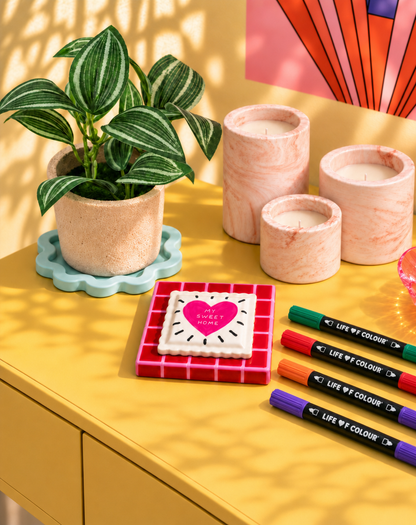 Jesmonite® x Life of Colour Creative Kit - Candle Holders