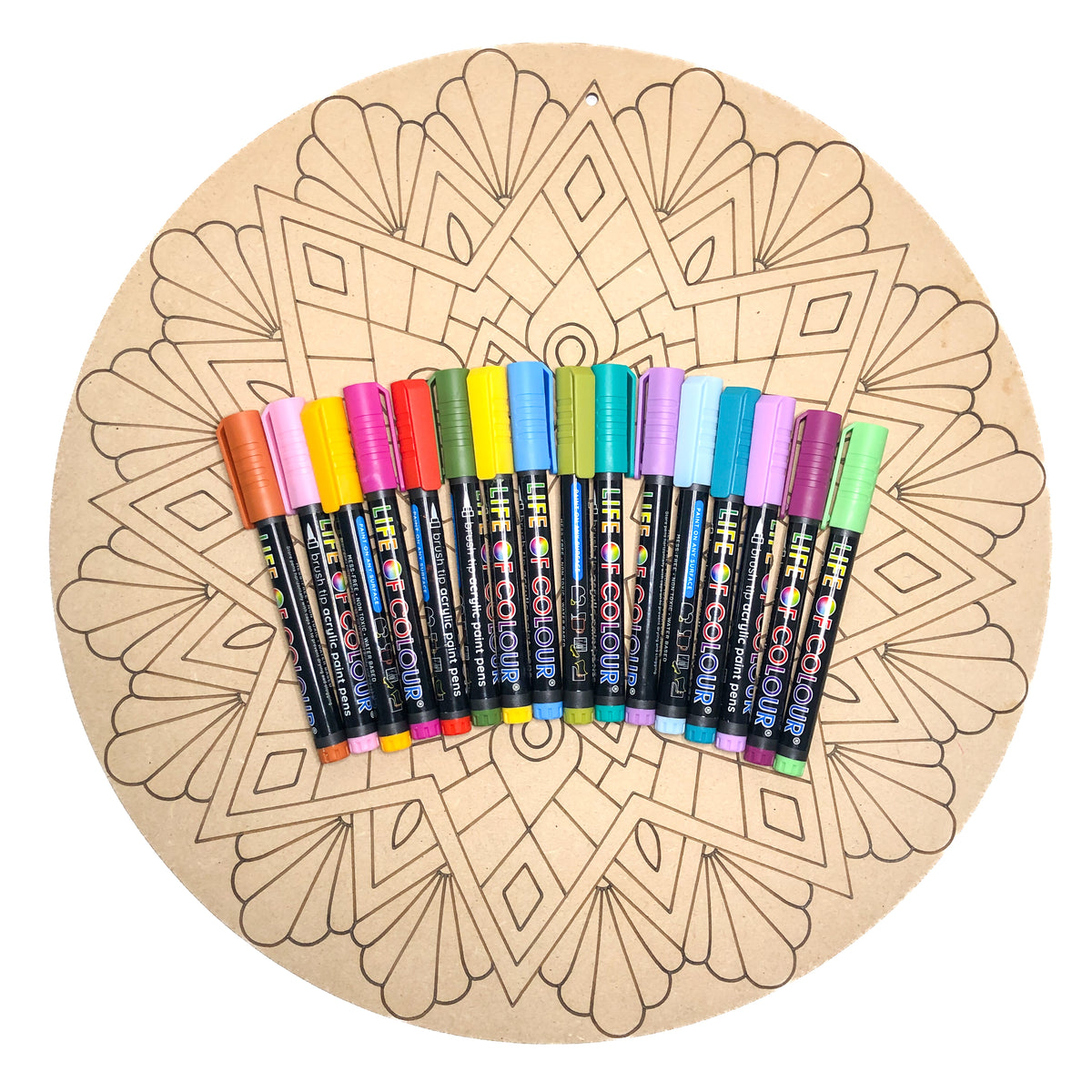 Life of Colour Mandala Painting Kit - The Beach (Florals)