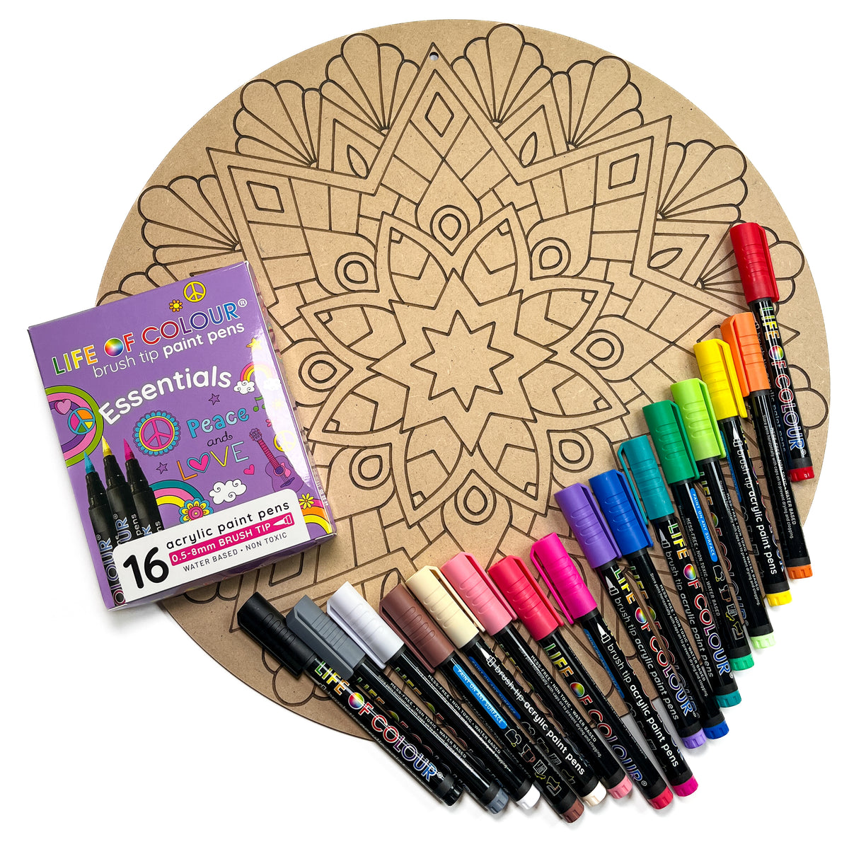 Life of Colour Mandala Painting Kit - The Beach (Essentials)