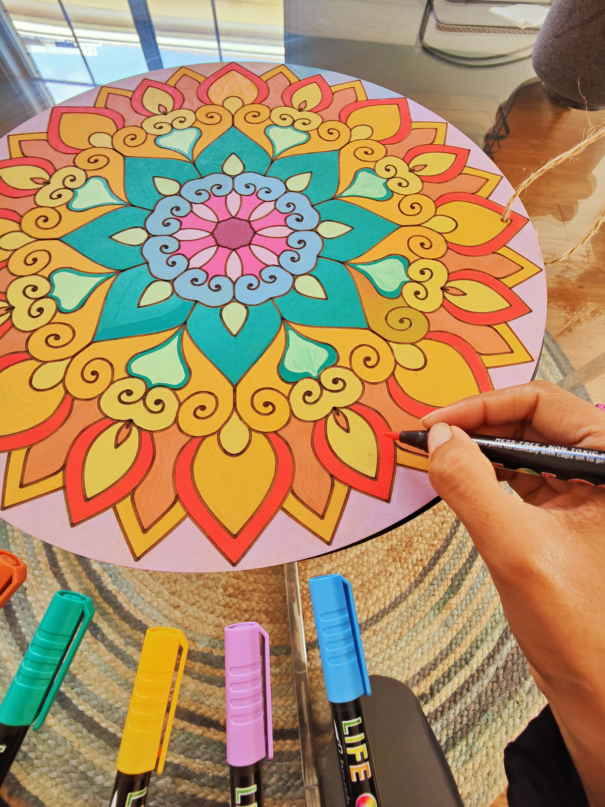Life of Colour Mandala Painting Kit - The Phoenix (Florals)