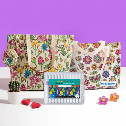 Tote Duo - Wildflower and Flower Mandala Tote Bundle