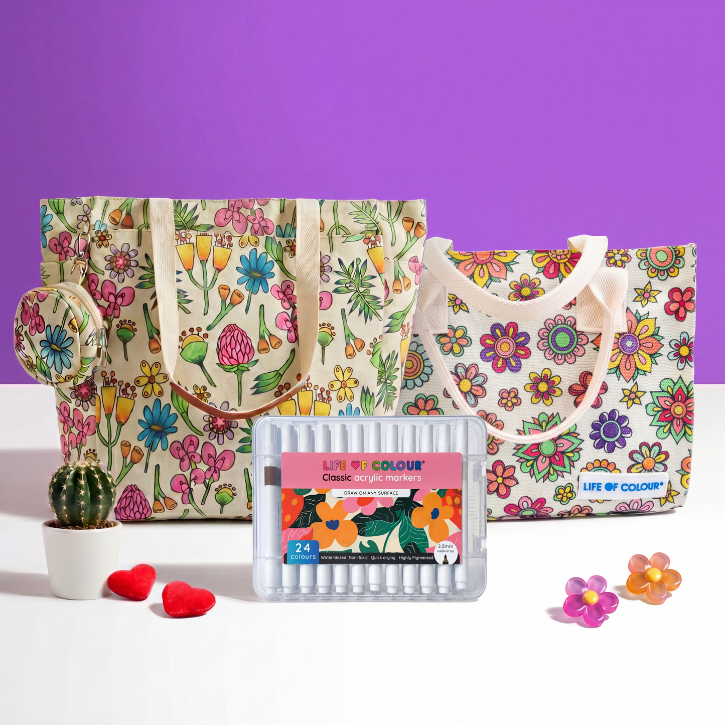 Tote Duo - Wildflower and Flower Mandala Tote Bundle