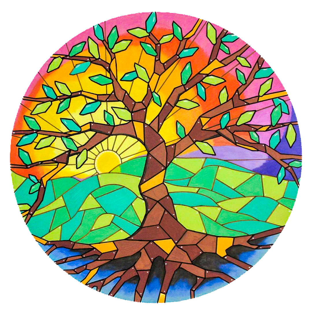 Life of Colour Mosaic Painting Kit - Tree of Life with Acrylic markers