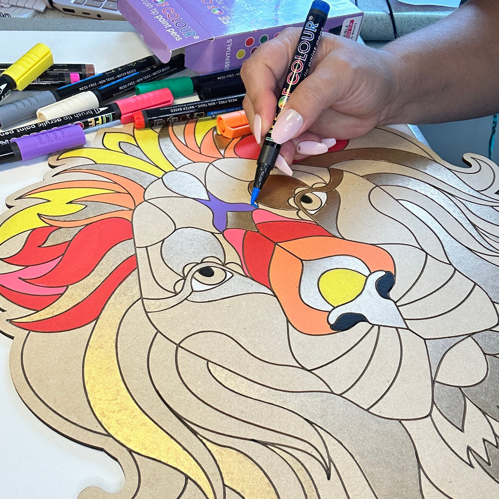 Life of Colour Lion Painting Kit
