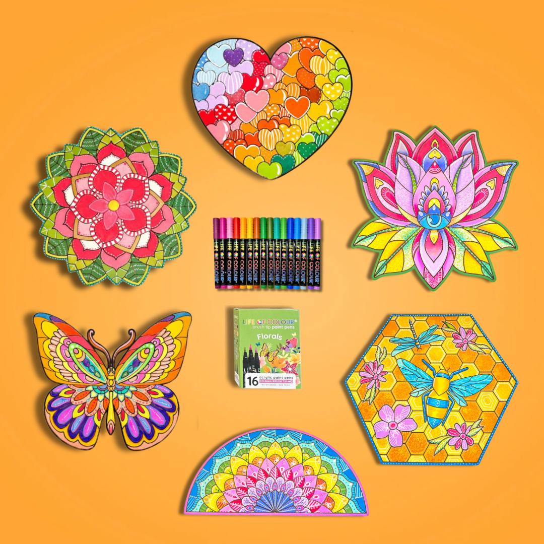 Life of Colour Mega Love Nature Painting Kit - Bundle of 6