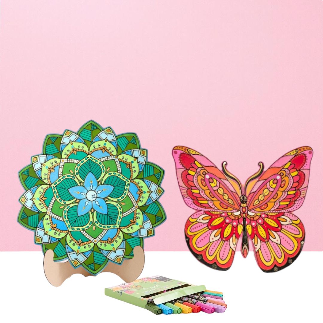 Love Nature Duo – Mandala Flower Butterfly Painting Kit