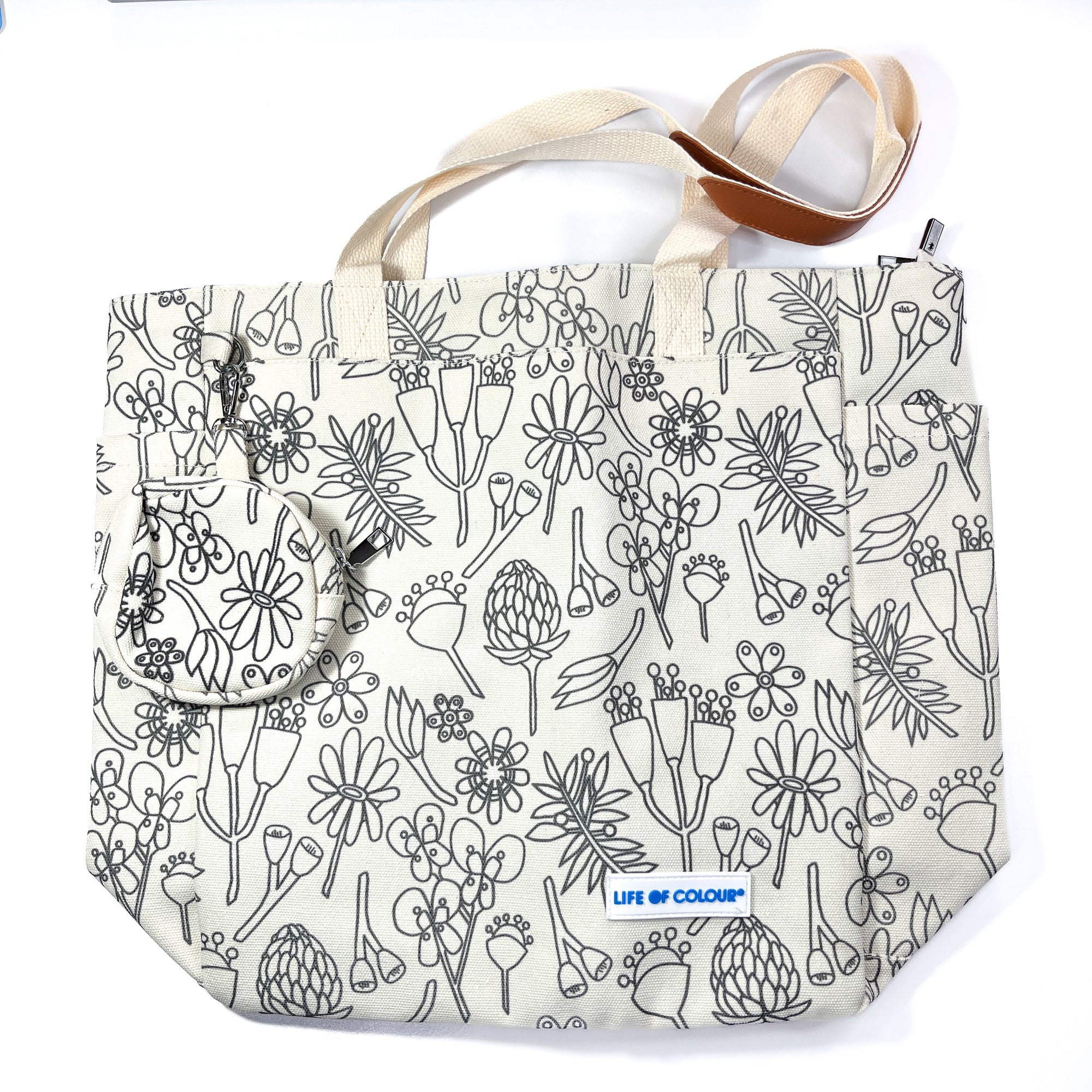Doodle Portrait Cotton Tote