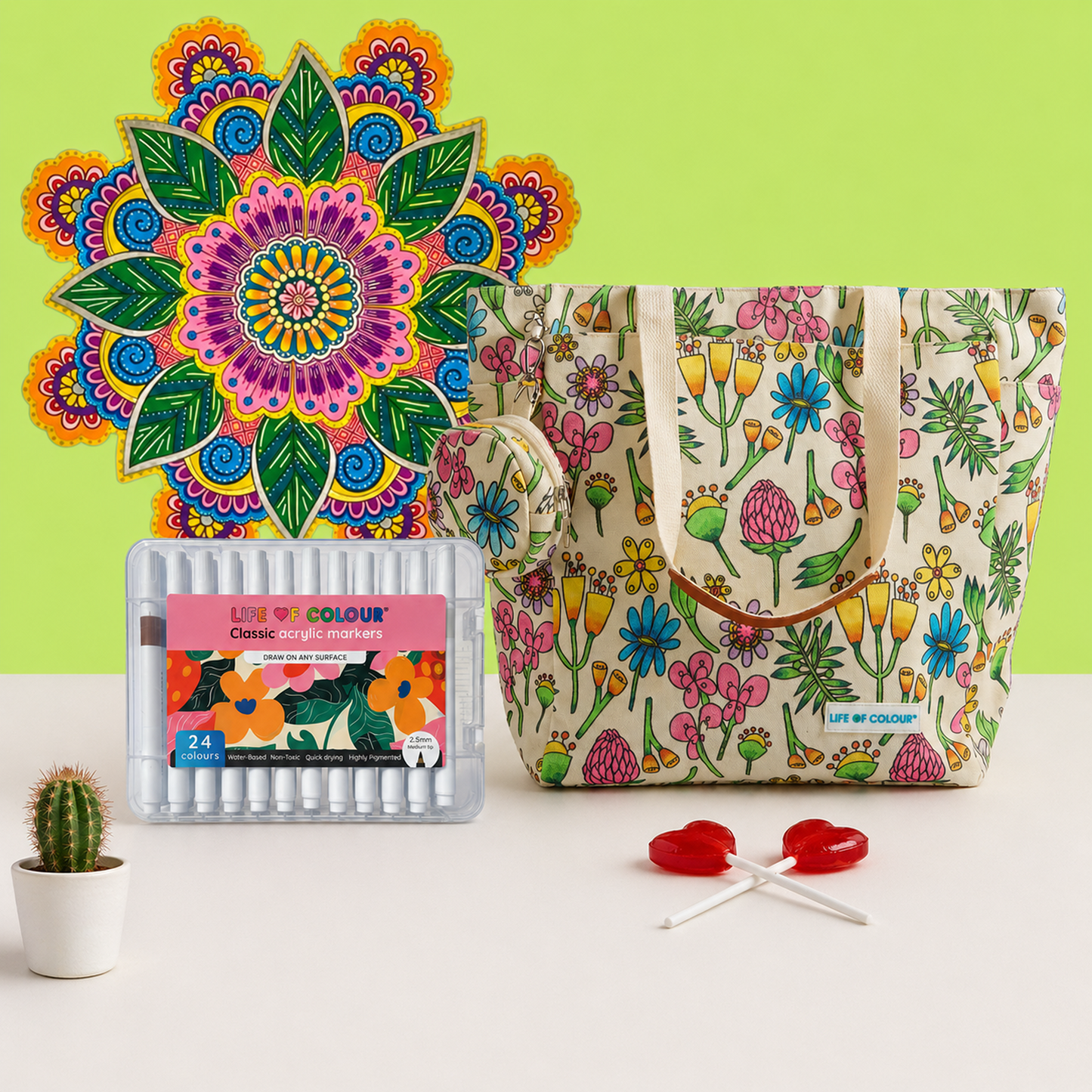 Wildflower Tote and 3D Mandala Board Bundle