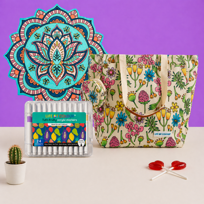 Wildflower Tote and 3D Mandala Board Bundle