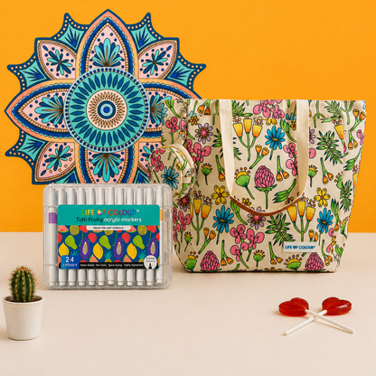 Wildflower Tote and 3D Mandala Board Bundle