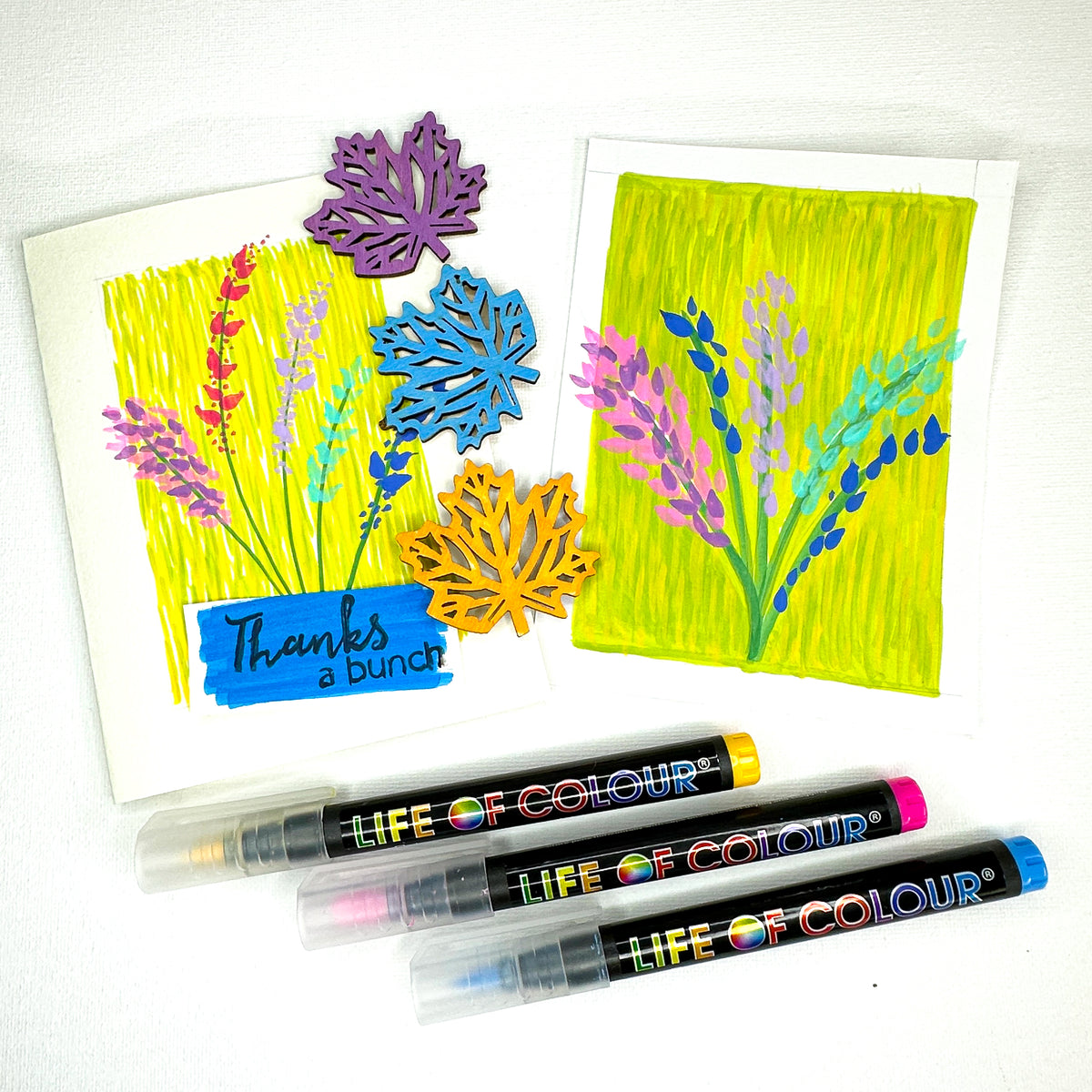 Wildflowers Brush Tip Acrylic Paint Pens - Set of 12